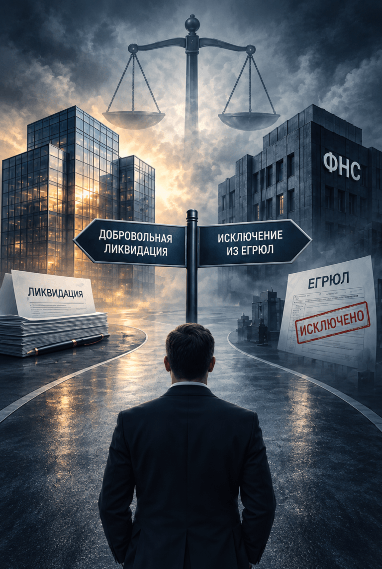 Добровольная ликвидация VS исключение из ЕГРЮЛ по решению налоговой: чем это грозит директору и учредителям