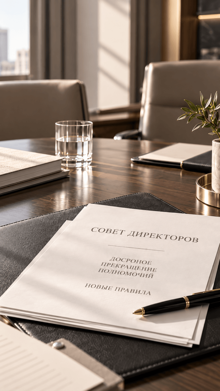 Досрочное прекращение полномочий в совете директоров: новые правила